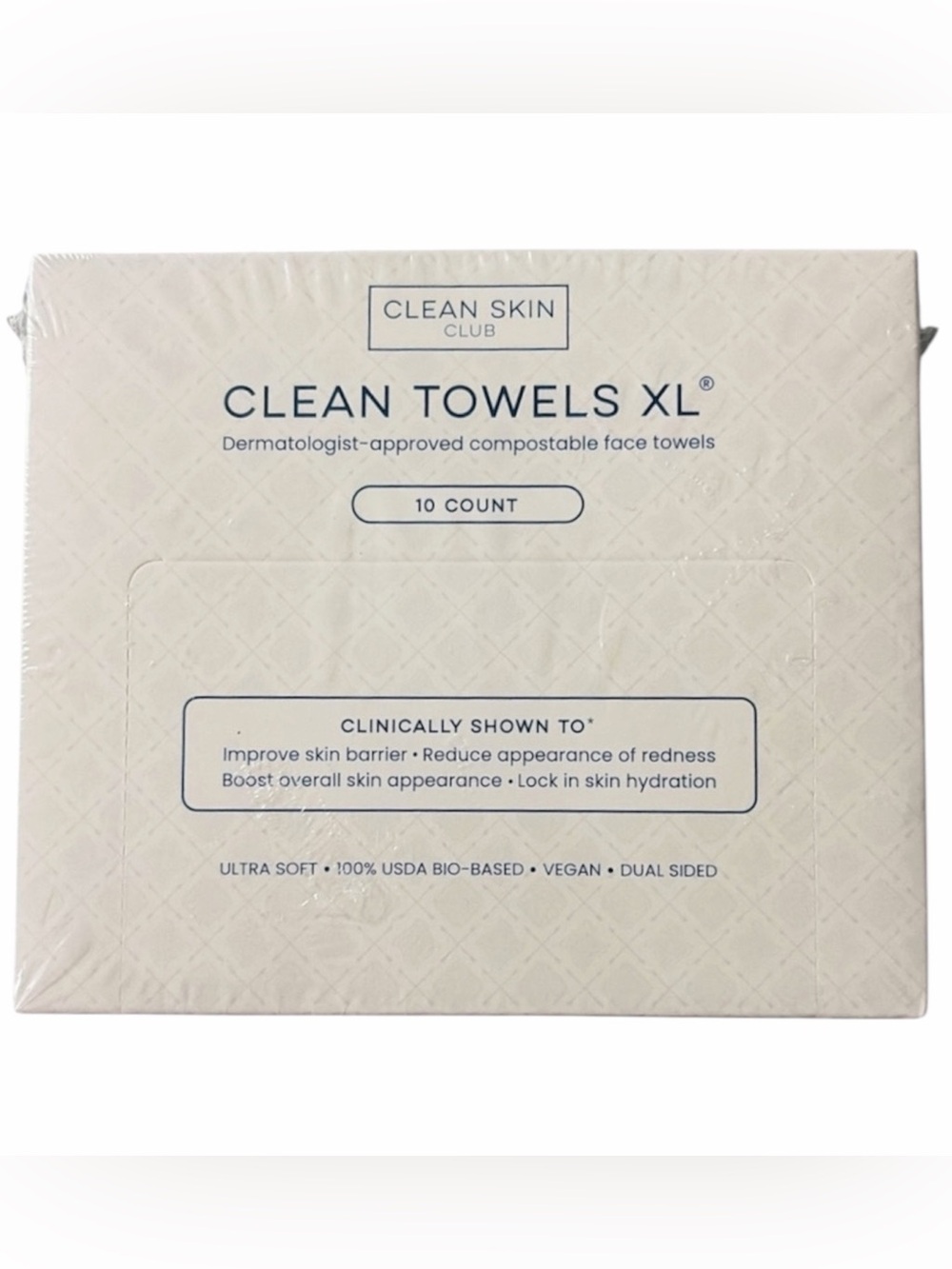 Clean Skin Club Clean Towels XL - White - 10 Count